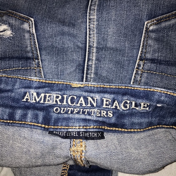 American Eagle Outfitters Ne(x)t level stretch X distressed jean skirt size 6 - Picture 4 of 4